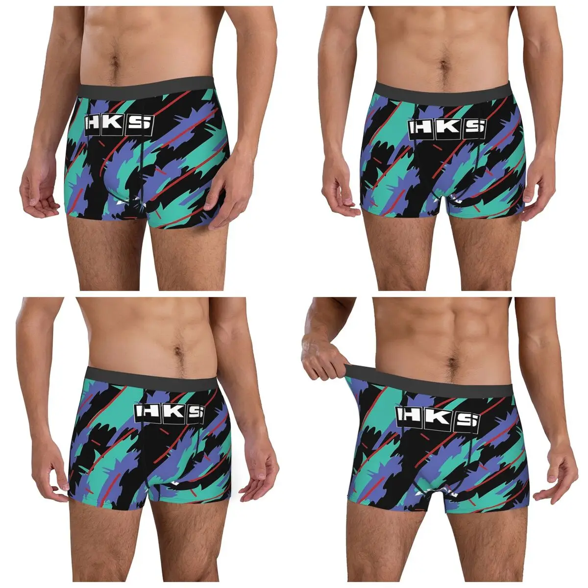 الملاكم السراويل السراويل HKS Advan JDM سراويل الذكور ملابس داخلية جيدة التهوية ل أوم رجل صديقها هدية