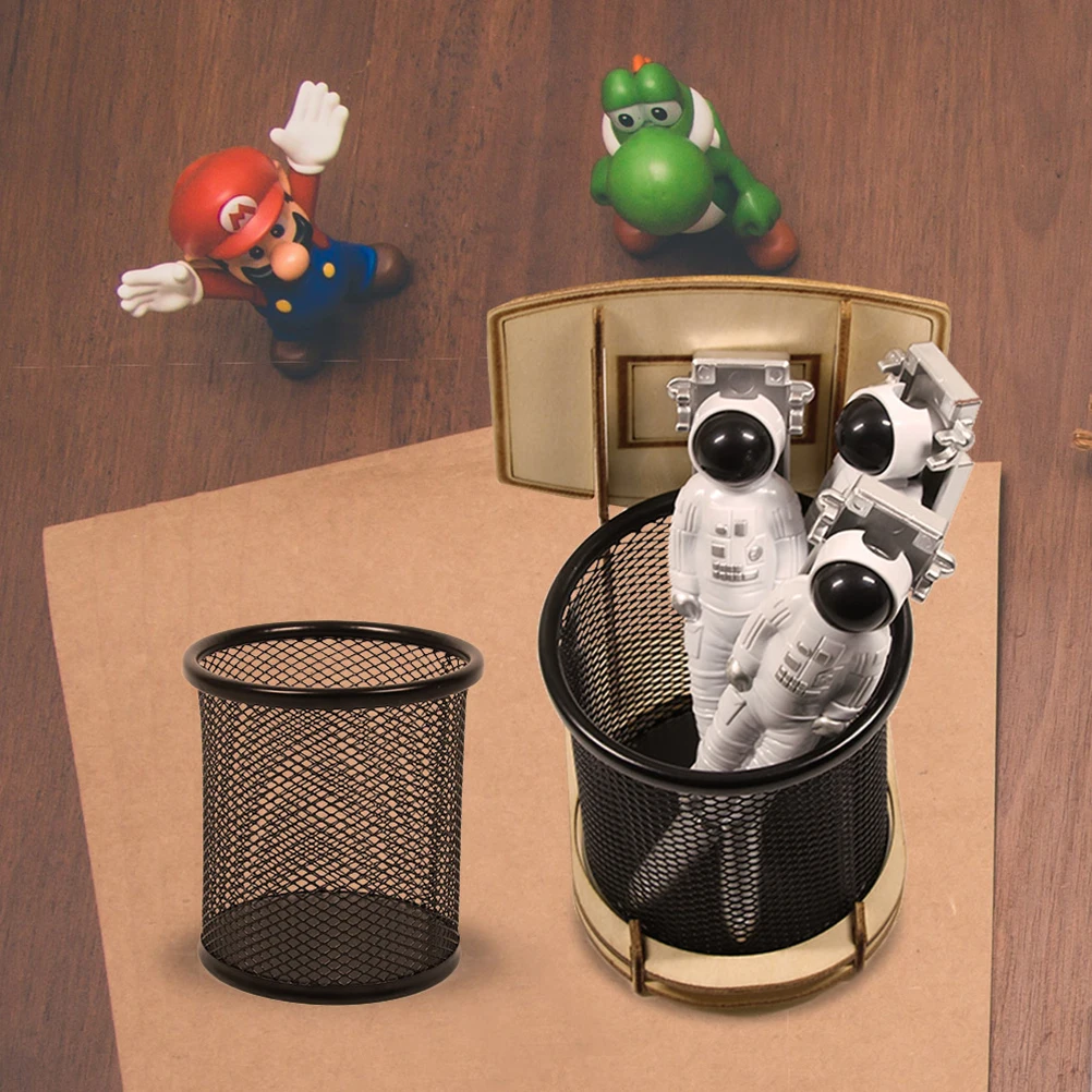 1 قطعة كرة السلة الخشبية حامل القلم الرصاص الإبداعية القلم المنظم قوي مكتب حقيبة للتخزين لحامل قلم القرطاسية