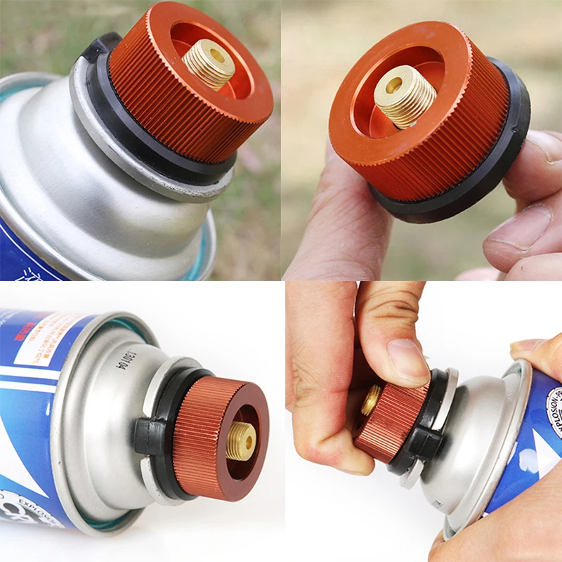 Outdoor Camping Hiking Stove Adaptor Conversion Split Type Gas Furnace Connector Cartridge Tank Adapter