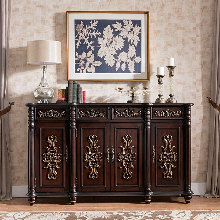 

American foyer entrance cabinet four-door shoe cabinet 1.8 meters decorative locker