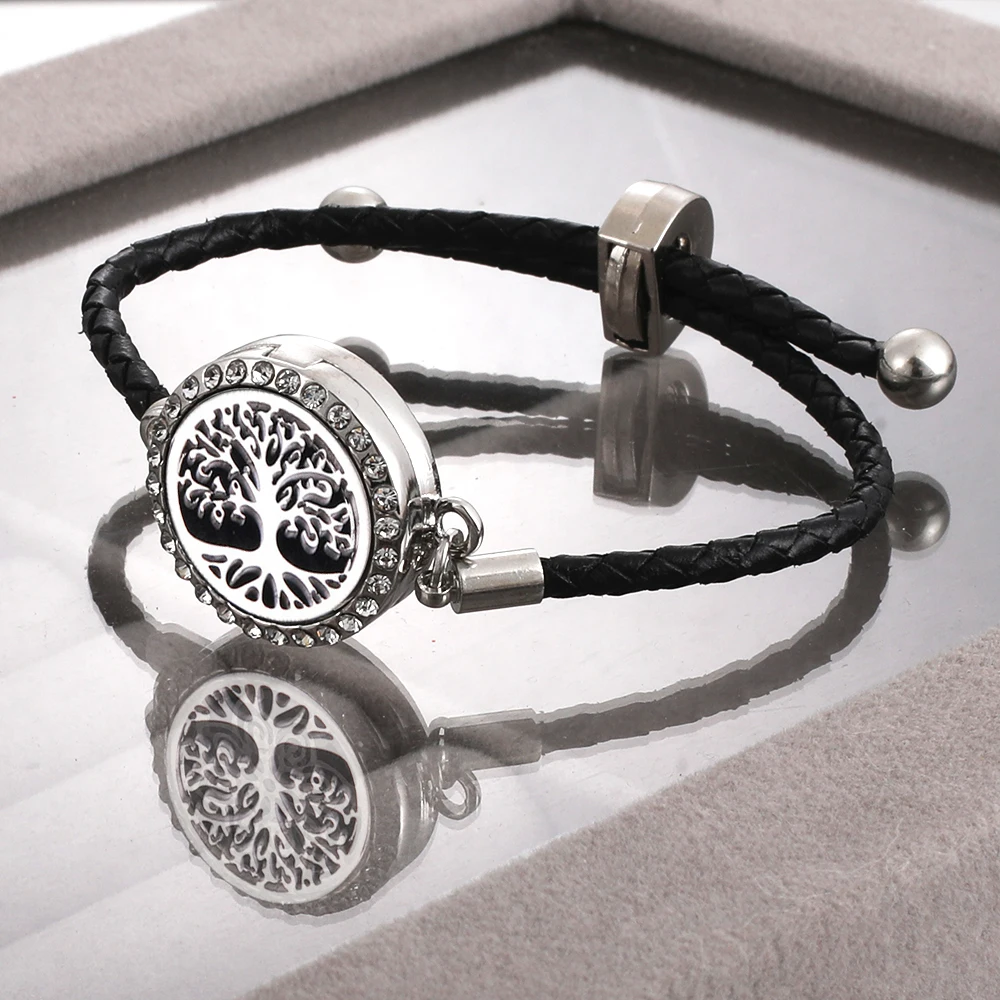Черный-кожаный-браслет-для-ароматерапии-из-нержавеющей-стали-черный-браслет-с-диффузором-эфирных-масел-медальон-для-духов-Женские-Ювелирные-изделия
