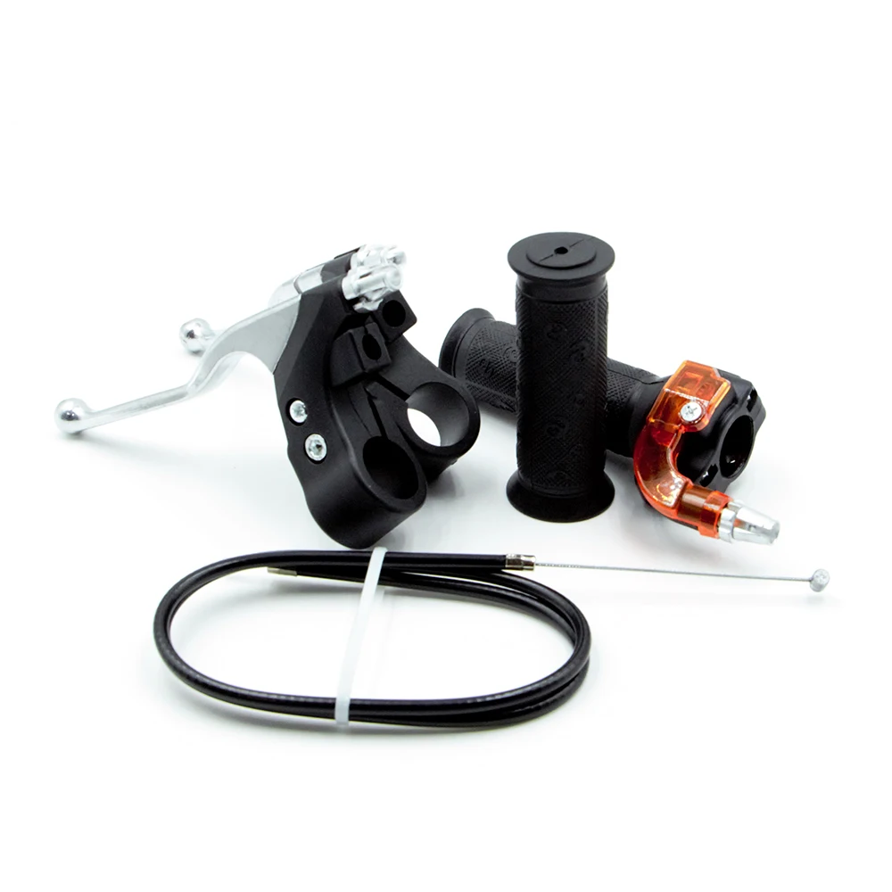Motorcycle Handlebar Control Set Clutch Lever + Throttle Grip + Throttle Cable for Dirt Bike Mini Pit Bike Monkey Bike Z50