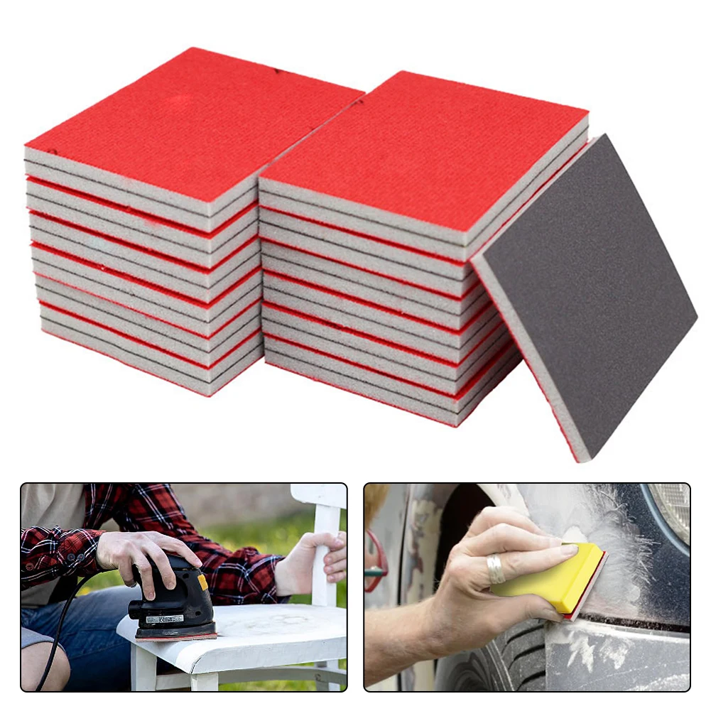 20 Pcs  Sandpaper Sponge Set 180,320, 400,600, 800,1200, 2000, 2500 Grit Flexible Sanding Pad For Polishing Abrasive Tools