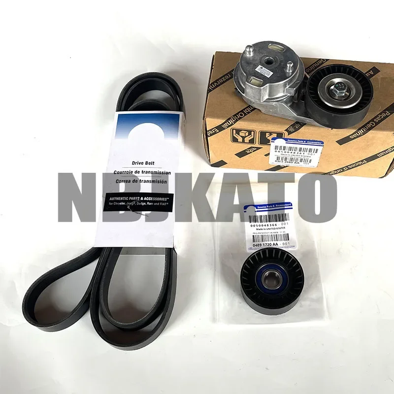 NBJKATO Brand New Serpentine Belt Tensioner Pulley 53032860AA,53032857AB,04891720AA For Jeep Wrangler 3.8L