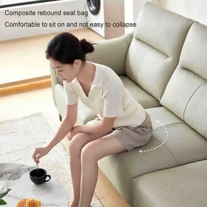 Modern Simple Leather Art Sofa New Design Living Room Furniture Comfortable Velvet Sectional Couch With Cowhide Head Layer