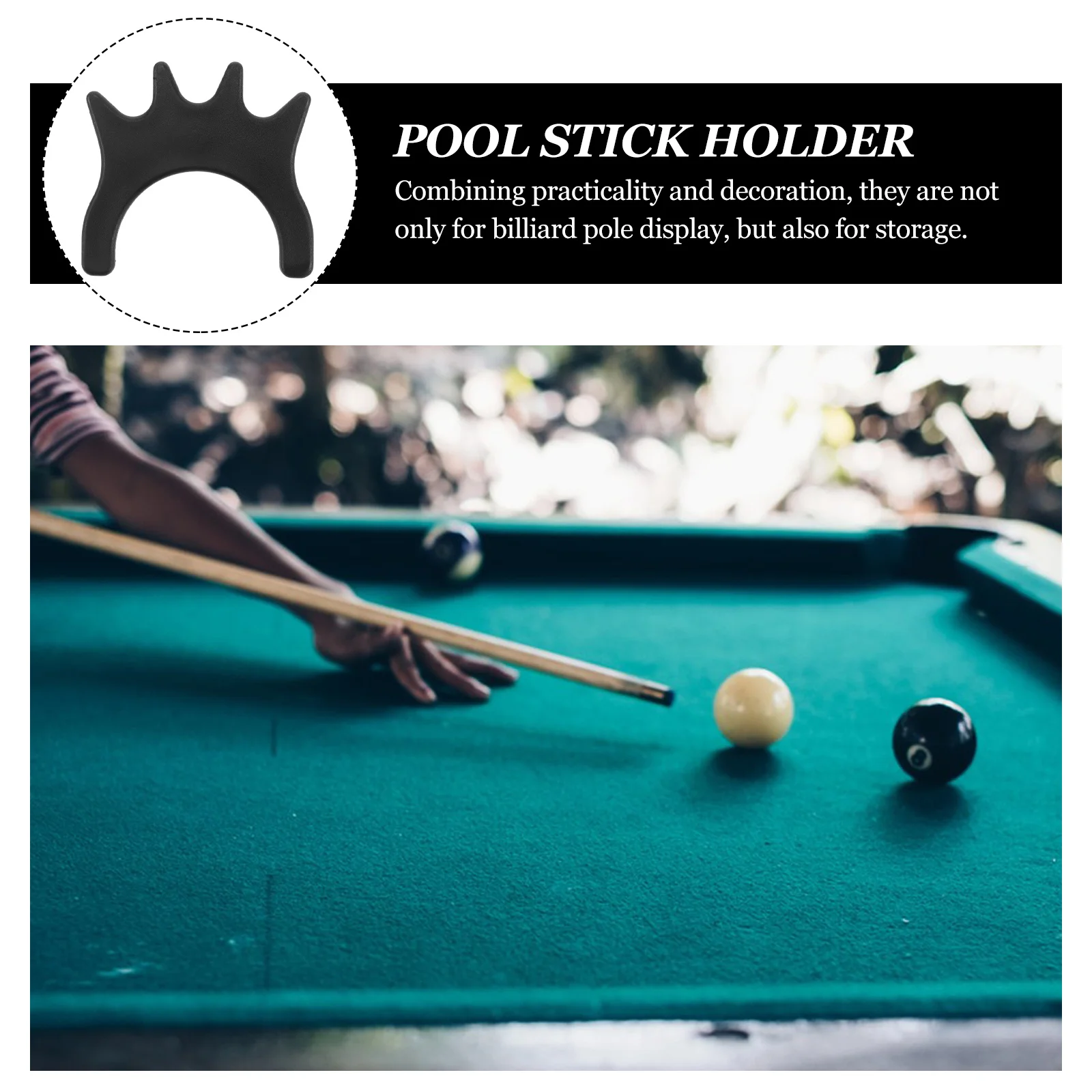 2개입 블랙 플라스틱 당구 큐 액세서리 비슬립 베이스가 있는 당구 브리지 헤드 안정적인 조준을 위한 경량 여행 친화적