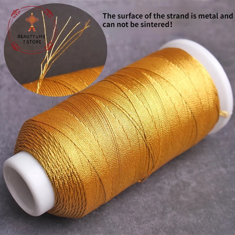 3/6/9/12/15-strand Lengthened Metallic Strands Thread DIY Woven Tassels Bracelets Necklaces Winding Rope Pendant Lanyards