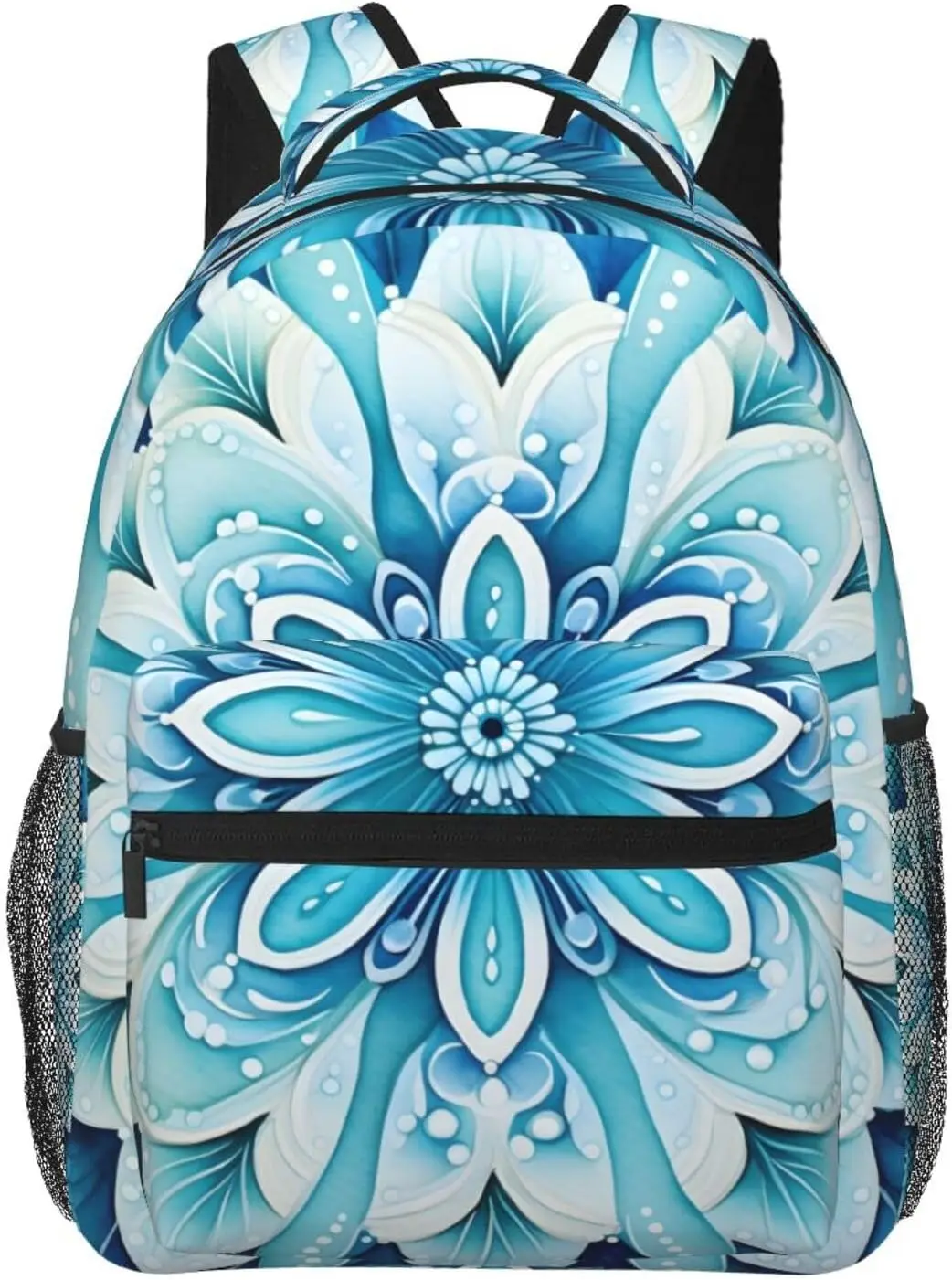 

Сумка для ноутбука «Снова в школу», легкий рюкзак для ноутбука с синим абстрактным цветком, легкий многоцелевой дорожный повседневный рюкзак унисекс