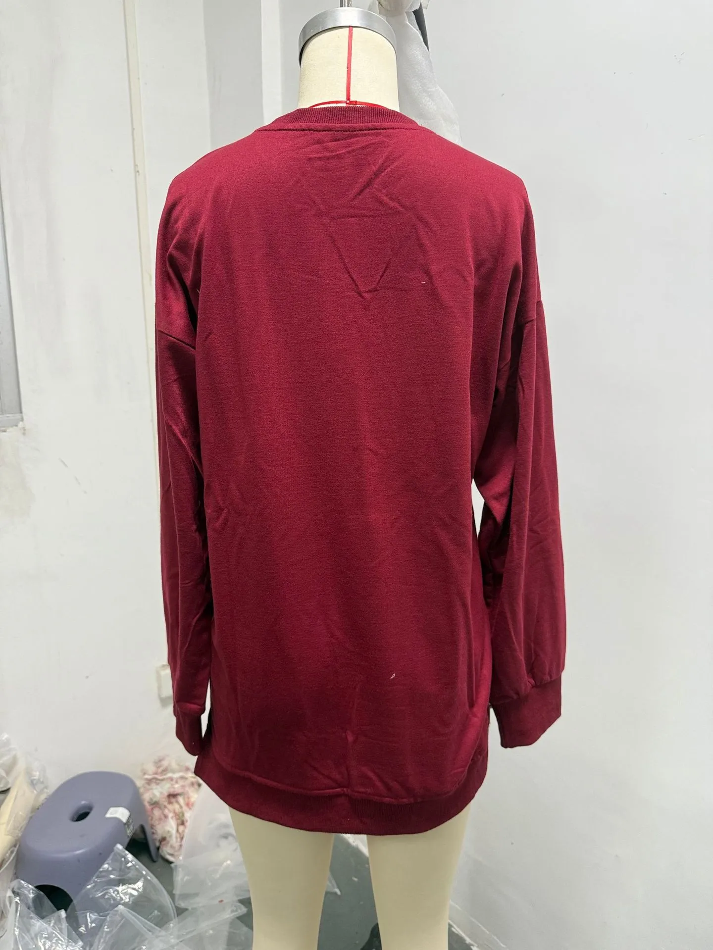 Style Pullover Hoodie Regular Fit Commute Style with Round Neck Asymmetrical No Hood Standard Length Single Women Sweatshirt