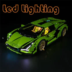 Lighting Set For 42161 Technic Car Speed Champions Lamborghinised FKP 37 Tecnica Not Include Building Block (Only Led Light Kit)