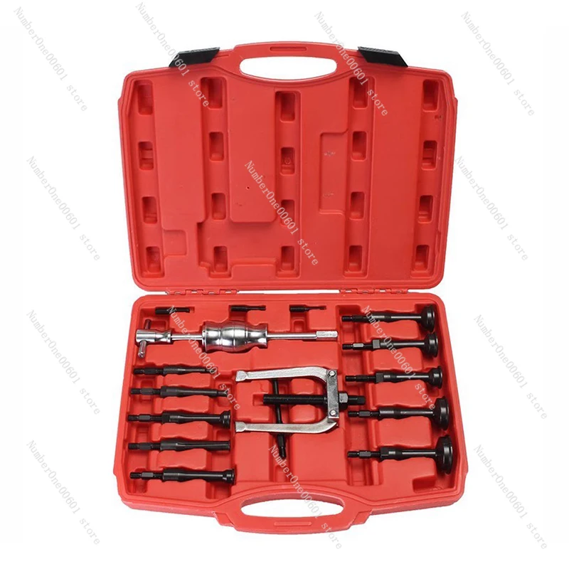 

16 Piece Inner Bearing Puller Washing Machine Bearing Puller Disassembly Tool Inner Hole Drilling Slide Hammer Disassembly Set