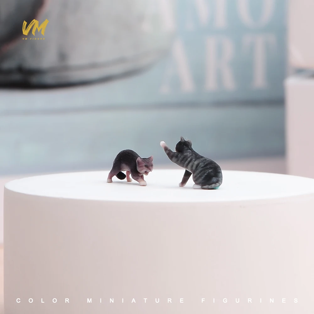 1/64 Scale Painted Dog Cat Animal 3D Print Scene Props Figures Model For Cars Vehicles Decorat Toy