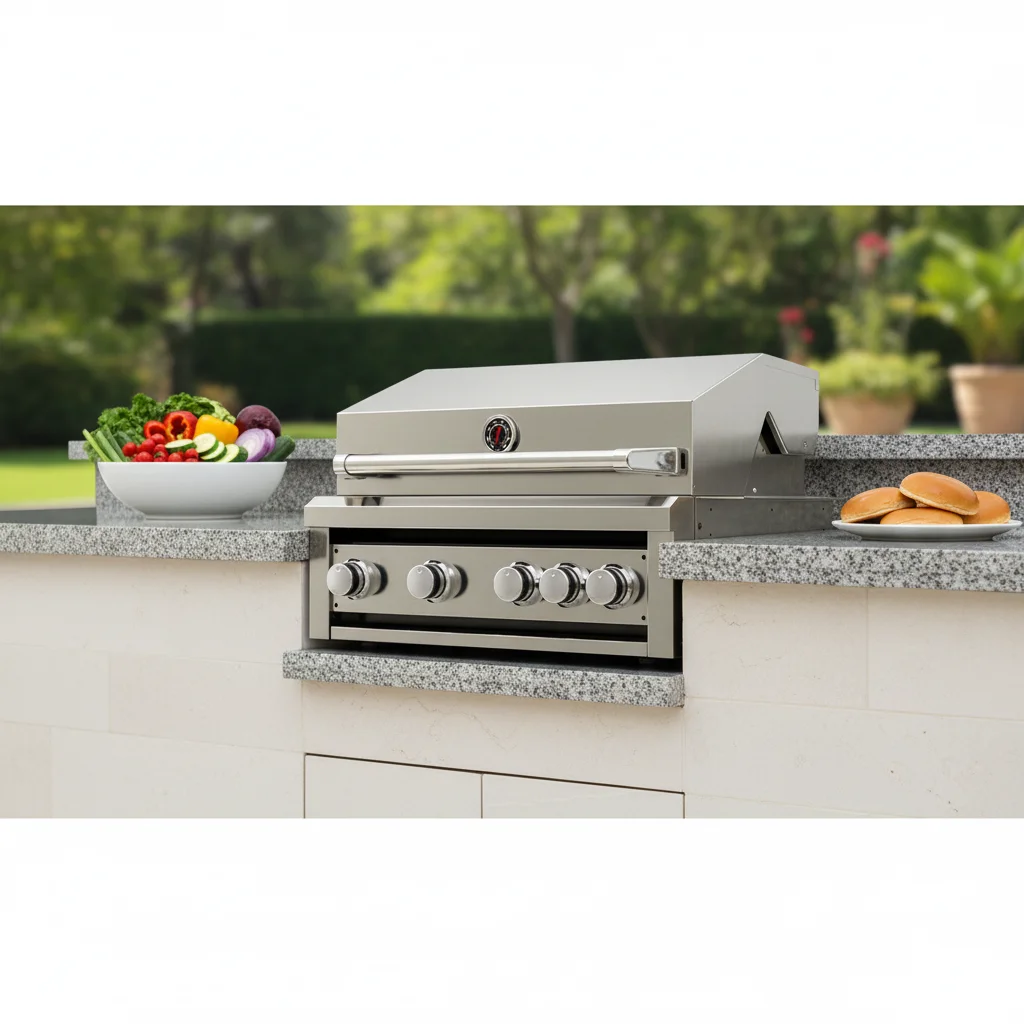 304 stainless steel heavy duty built-in gas grill for outdoor kitchen islands