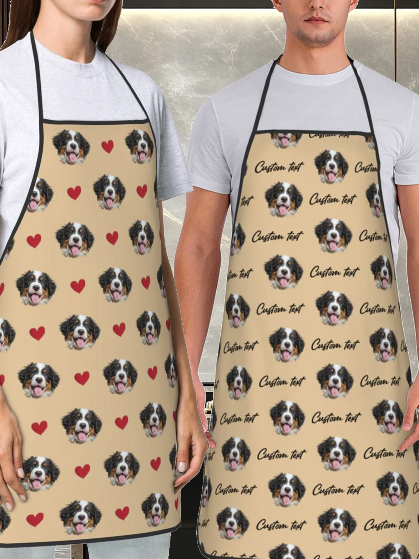 مخصص طباعة النص الرجال المطبخ المئزر التوقيع مآزر المطبخ المنزل الخبز الملابس عيد ميلاد سعيد #4