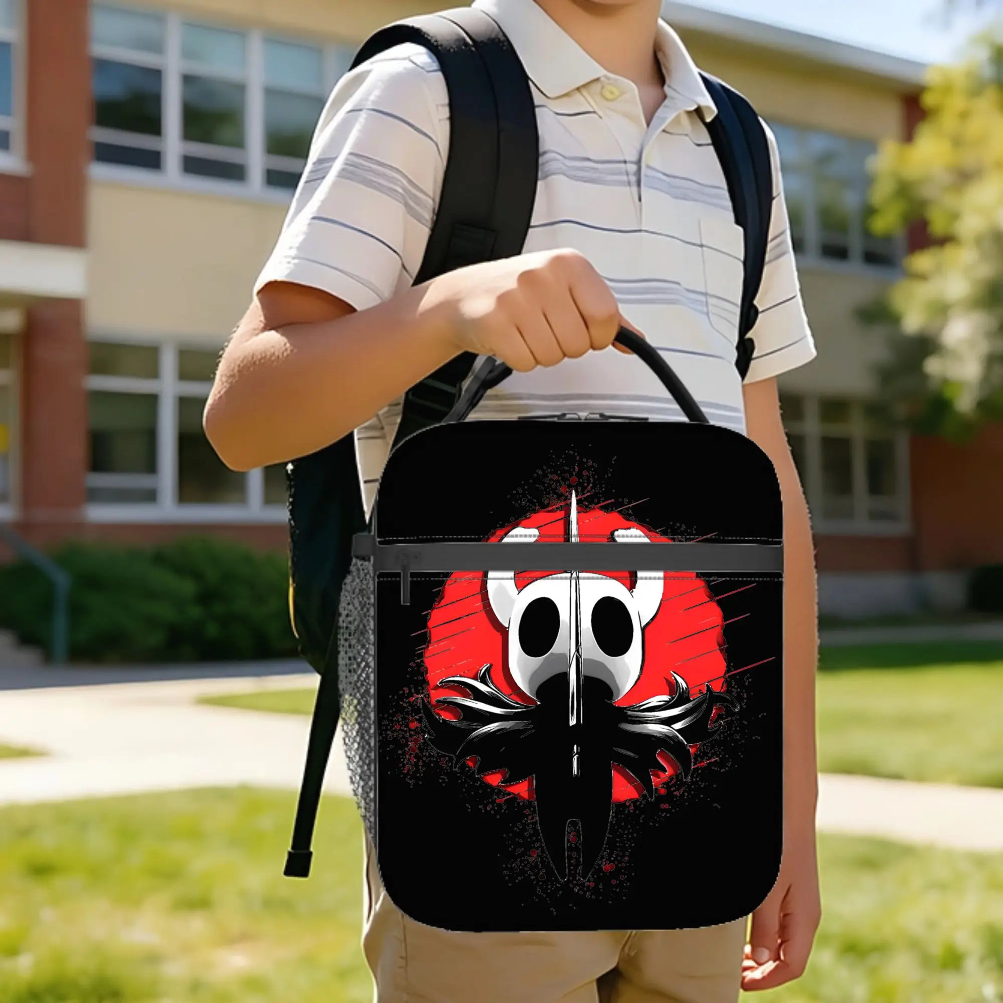 Knight - Hollow Knight Insulated Lunch Bags Large Single Player Action Video Game Meal Container Thermal Bag Lunch Box Tote