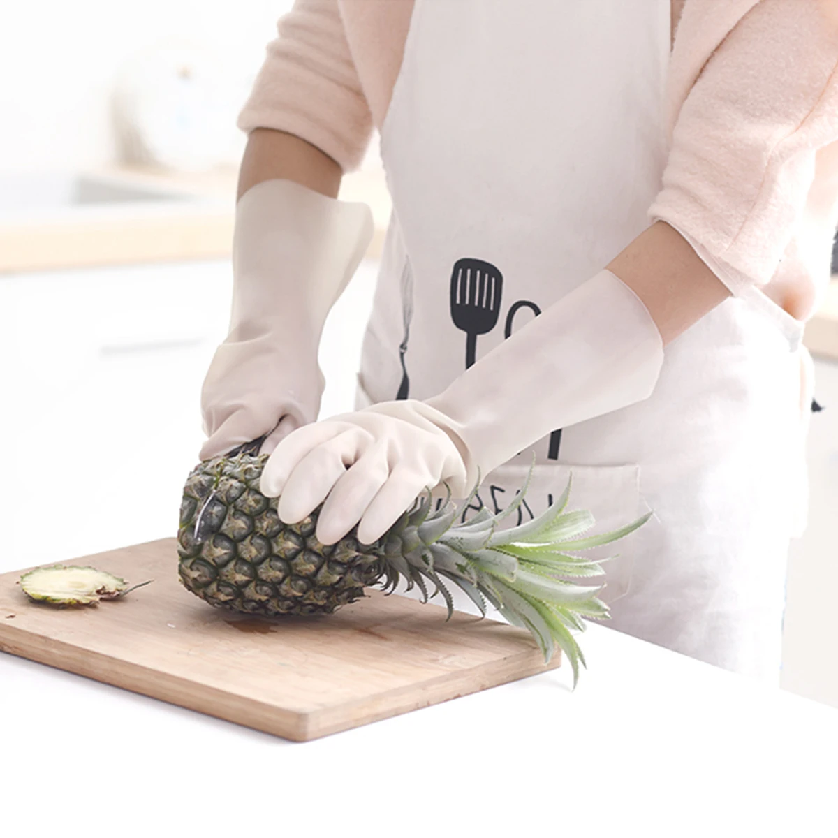 

Dishwashing Gloves Kitchen Cleaning Housework Waterproof Protection Mittens Household Car Wash Gardening Pet Care Laundry