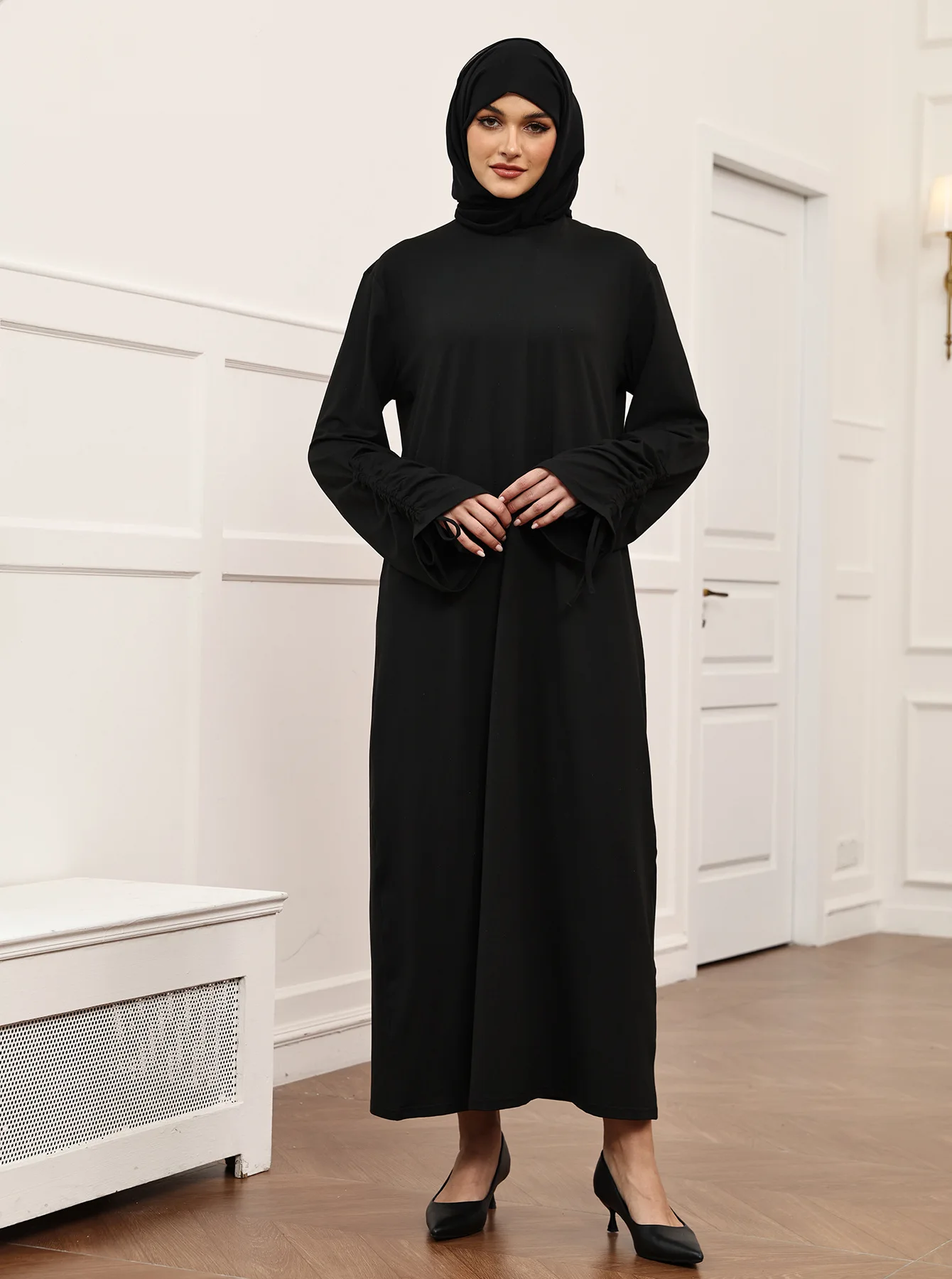 Eid Mubarak Djellaba Vestido Hijab Feminino Muçulmano Abaya de Dubai Caftan Turco Robe de Ramadan Jalabiya Femme Musulmane Vestidos