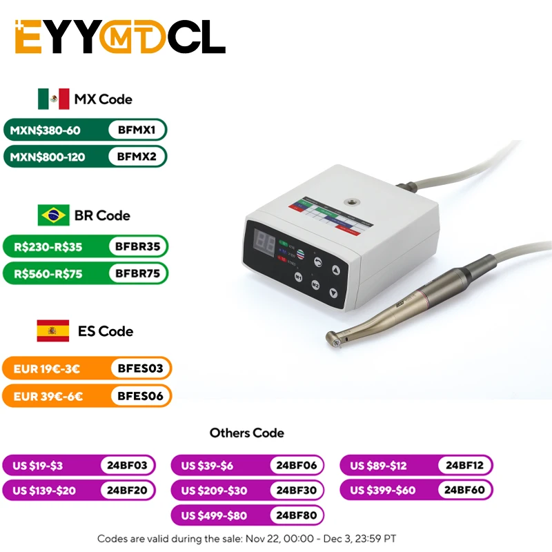 EYY Dental With Fiber Optic 1:5 1:1 Increase Instrument LED High Speed Electric Micromotor Factory equipment increasing