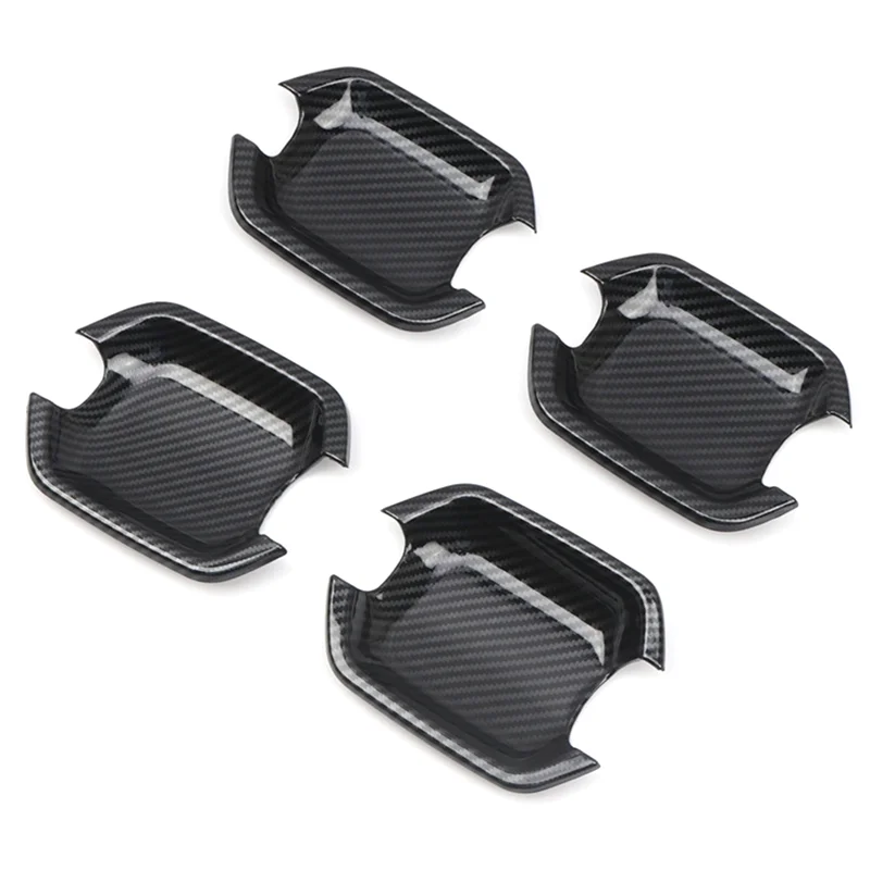 Car Styling Carbon Fiber Pattern Handles Bowls Frame Cover Trim for Mitsubishi Pajero V80 V93 V95 V97 V98