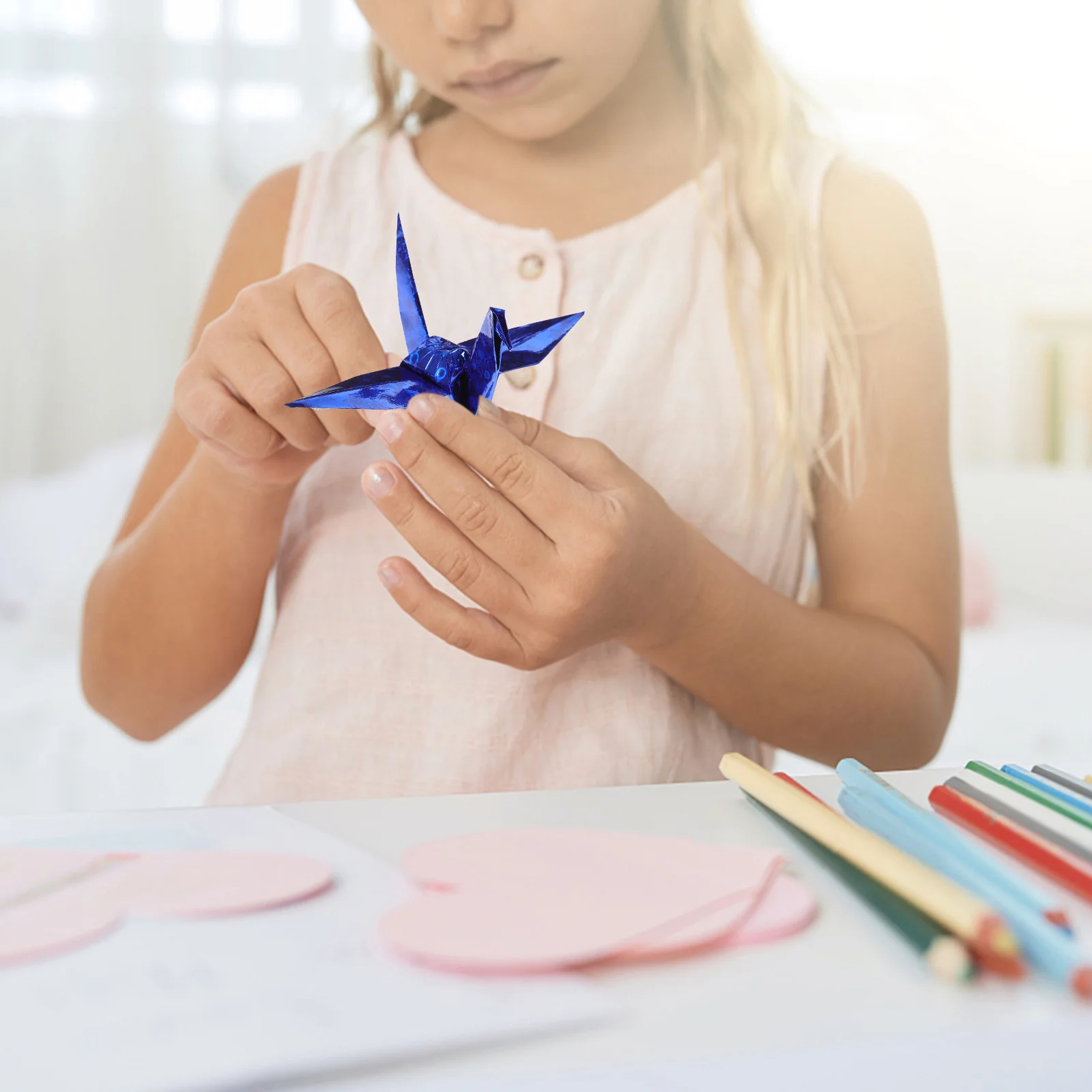 150 قطعة من ورق اوريغامي المربع القابل للطي للحرف اليدوية DIY الحرف اليدوية مشاريع فنية أوراق إبداعية قابلة للطي #4