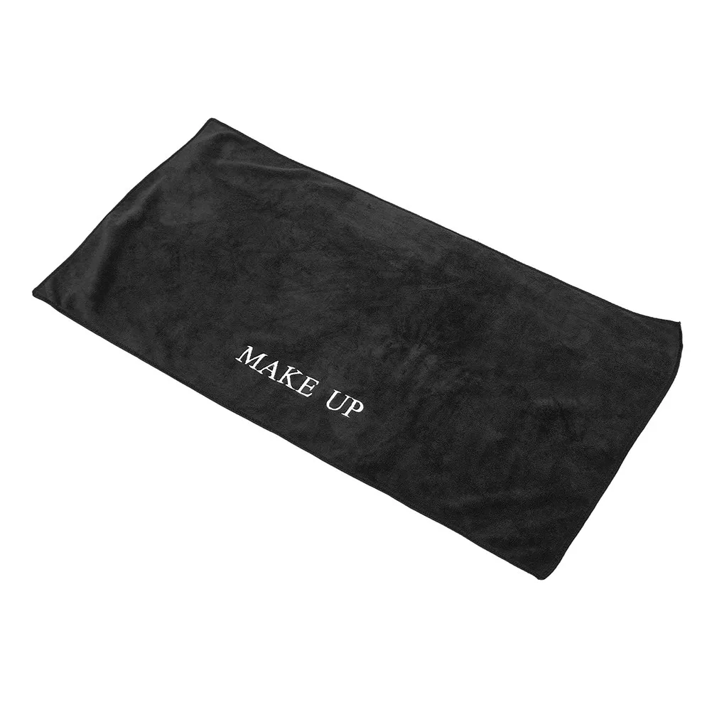 40x100cm Black Vanity Mat Fabric Makeup Table Protector Non Slip Waterproof Easy Clean Desk Counter Mat for Bedroom
