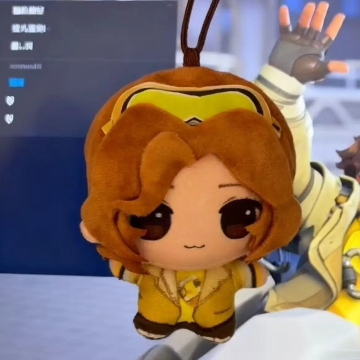 10CM Anime Overwatch Kiriko Cosplay algodón Plushie Linda mochila de felpa llavero colgante regalo de cumpleaños