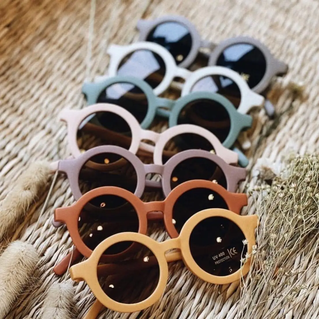 Lunettes de soleil pour enfants, rétro, solides, anti-ultraviolets, rondes, pratiques, livraison directe