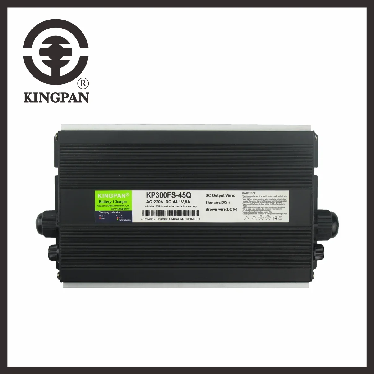 KingPan KP360FS 360W Veicolo a bordo Auto Car AGV Caricabatteria agli ioni di litio Lipo 60V 12V/24V/36V/48V/72V 15A/10A/5A IP IP67