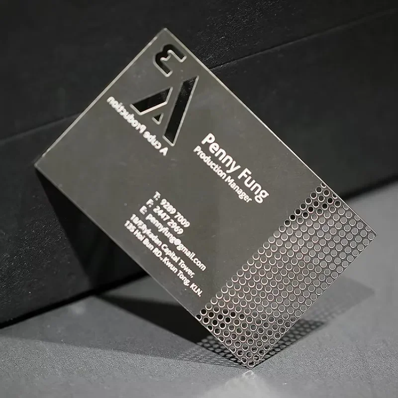 

Custom Printed Name Logo Business Stainless Steel Business Cards Luxury Laser Engraving Sublimation Name Card Metal Card