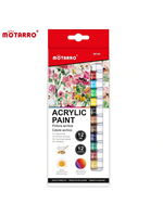 MOTARRO 12 Colors Acrylic Paint Set in Tubes Non Fading Paints for Canvas Painting Fun Painting (12ml/0.4ozX12Pcs)