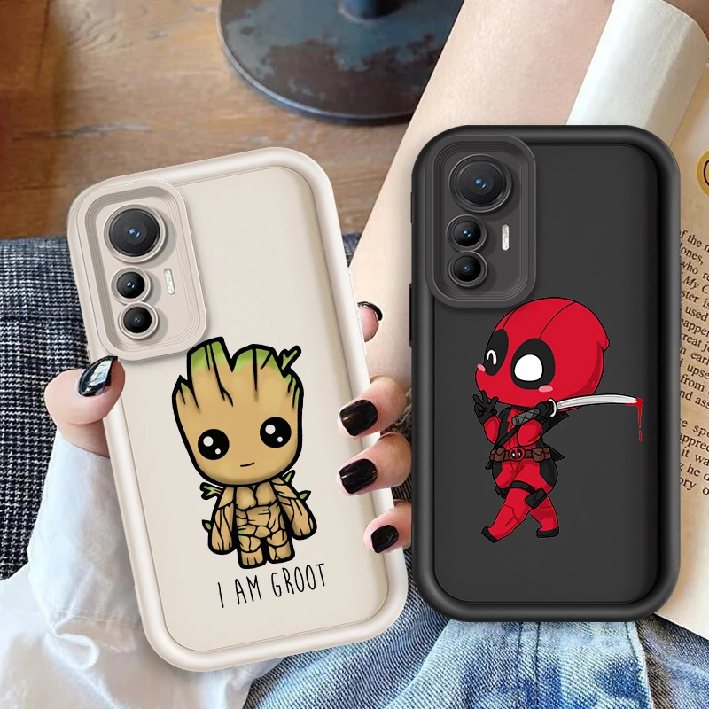 SpiderMan Deadpool Heroic Anime Eye Ladder For Xiaomi MI 14 12T 11 Lite Poco M3 X5 X4 F5 F4 F3 F2 GT Pro 5G TPU Phone Case