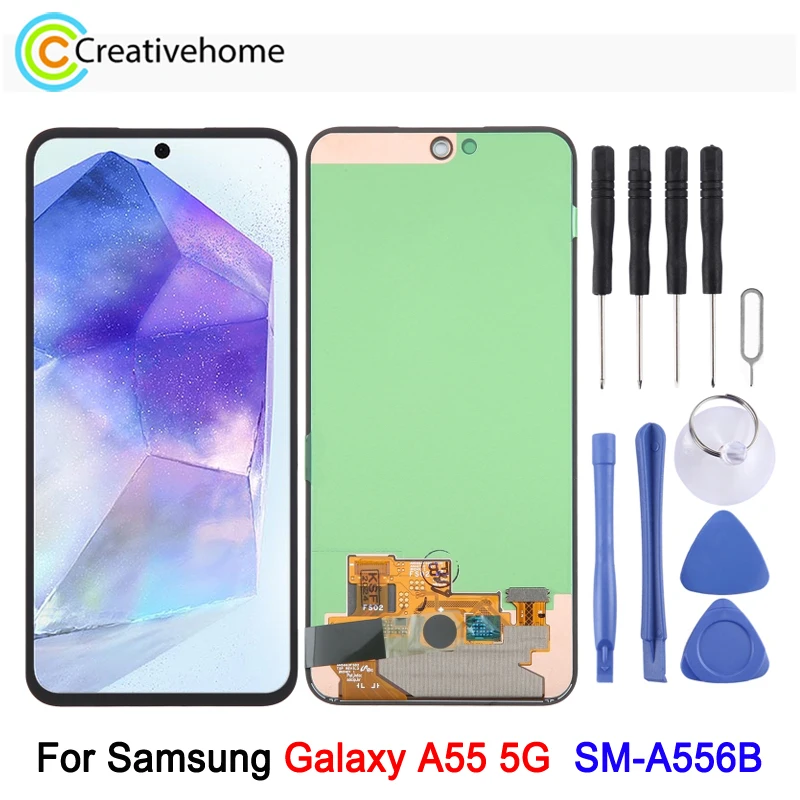 Super AMOLED LCD Screen Display For Samsung Galaxy A55 5G SM-A556B Touch Panel and Digitizer Full Assembly Repair Spare Part