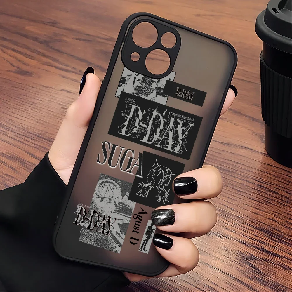 Fashion Sugar Agust D D-DAY Graffiti Creative For iPhone Case 16 15 14 13 12 11 Pro XR XS Max 7 8 Plus Phone Y2K Cool INS Cover