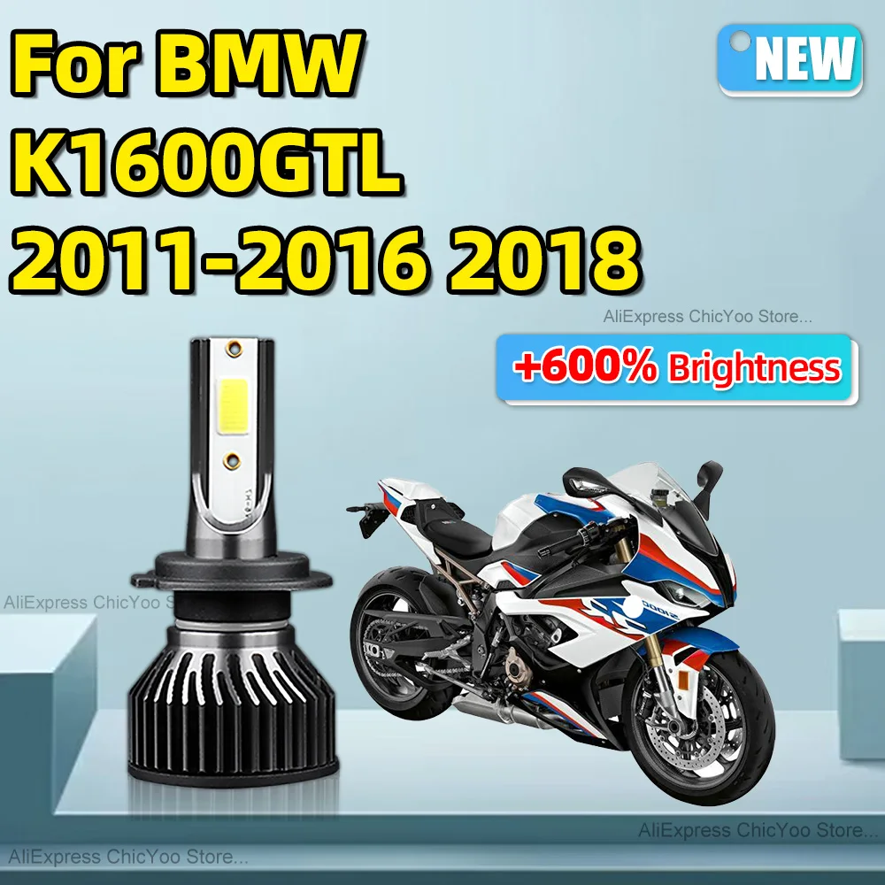 

For BMW K1600GTL 2011 2012 2013 2014 2015 2016, 2018 1Pcs H7 LED COB CHIP Motorcycle Headlight 12V Motorbike Headlamp 6000K