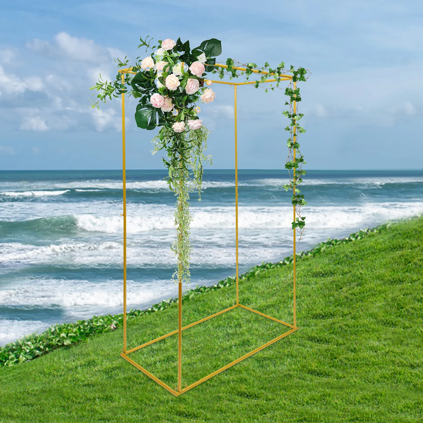 184cm Gold Square Wedding Arch  Wedding Stand For Wedding Party Birthday Party