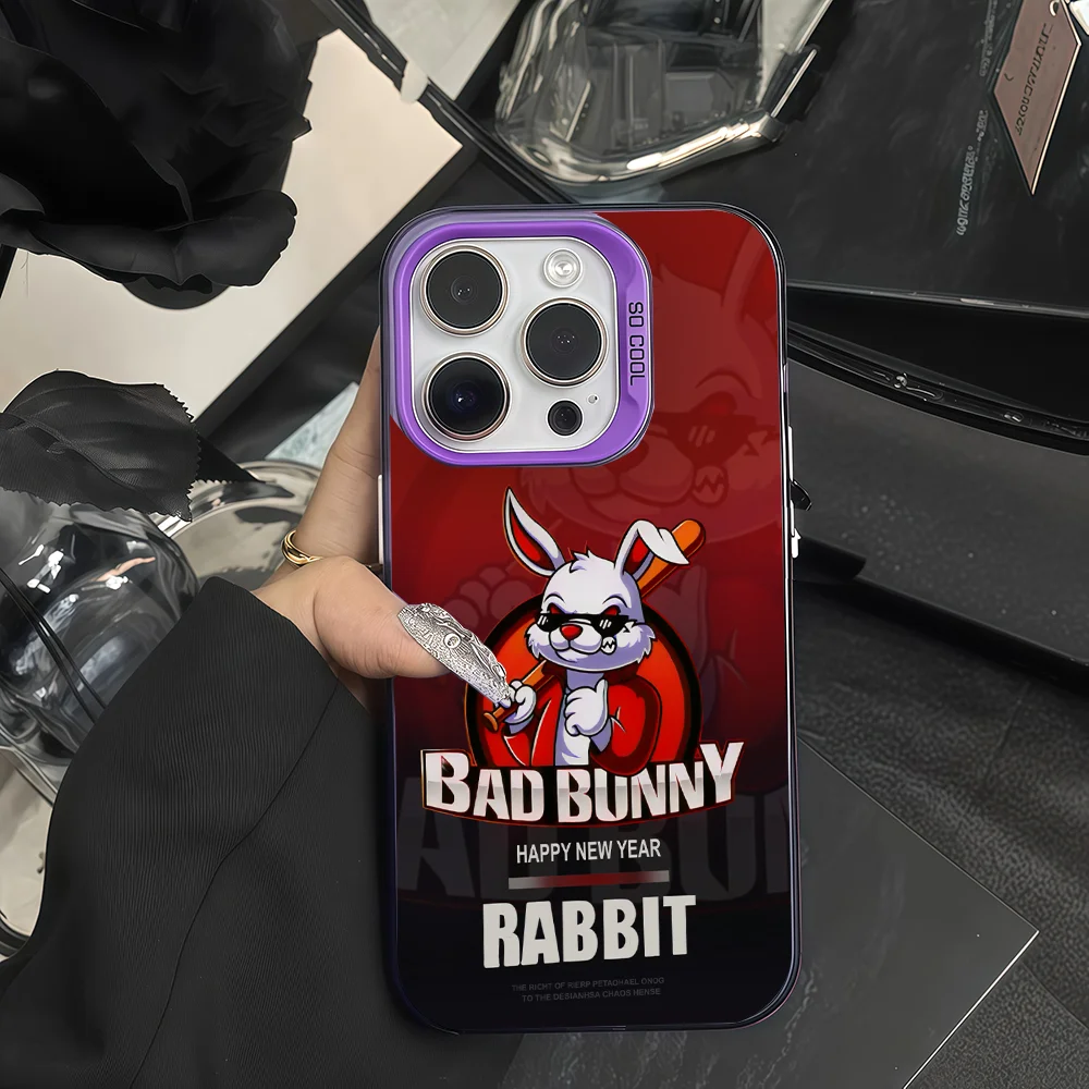 Singers B-bad B-bunny Phone Case For IPhone 12 11 13 14 15 16 17Max Pro Plus Mini Protective IMD Color Cover