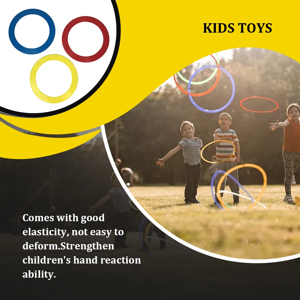 

3PCS/Set Juggling Acrobatics Throwing Toss Ring Bracelet Props Hand Clown Toy Blue Red Yellow Intelligence Development Exercise