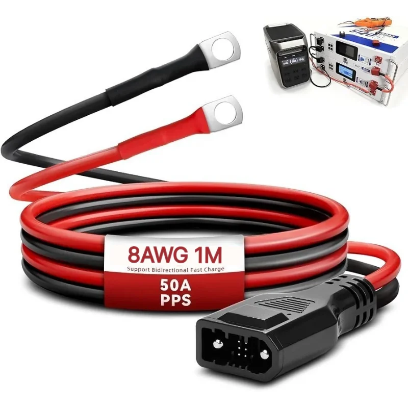 8AWG Extra Battery Extension Cable Compatible With M8 O Ring Terminal To XT150