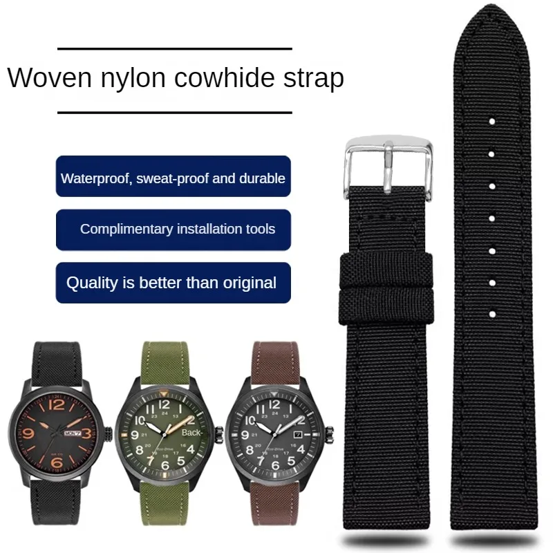 

Universal Nylon Watch Strap Of Various Brands 18/19/20/21/22/23/24mm Straight Interface Waterproof Canvas Watchband