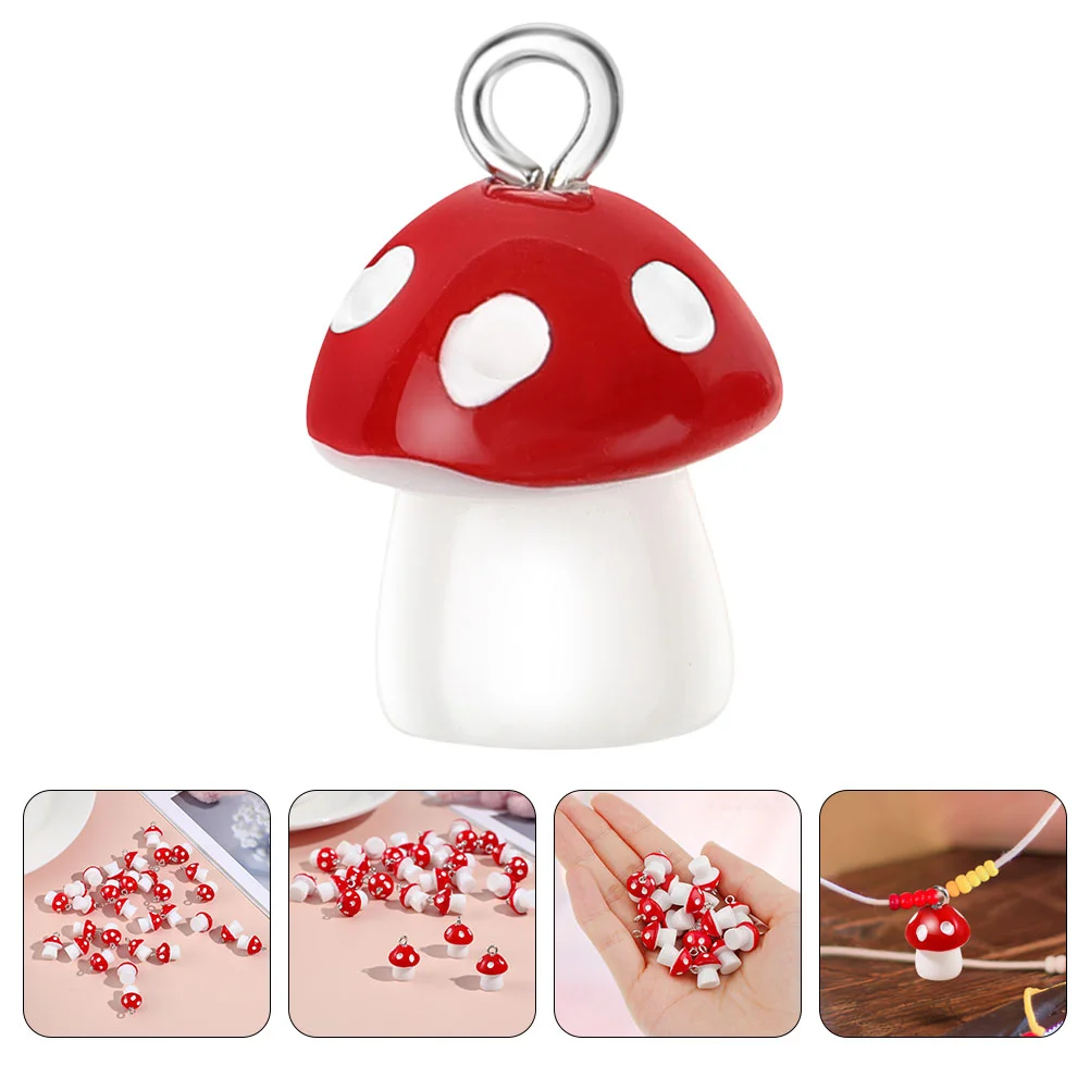 20 Stuks Champignons Hanger Champignons Schattige Bedels Voor Sieraden Maken Ketting Kleine Hars Armband Oorbel