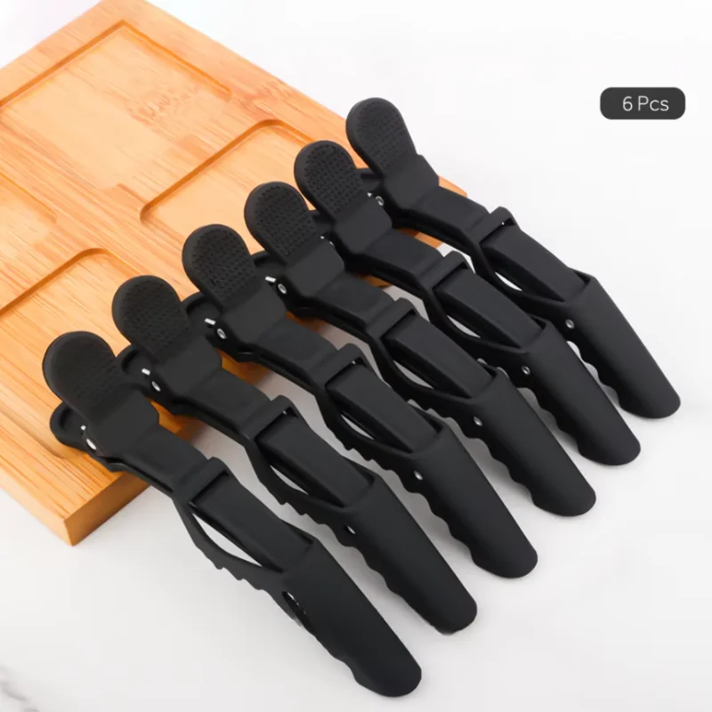 6pcs Salon Hair Clips Set – Alligator Claw Clamps for Hair Sectioning, Barber & Styling Accessories for Women