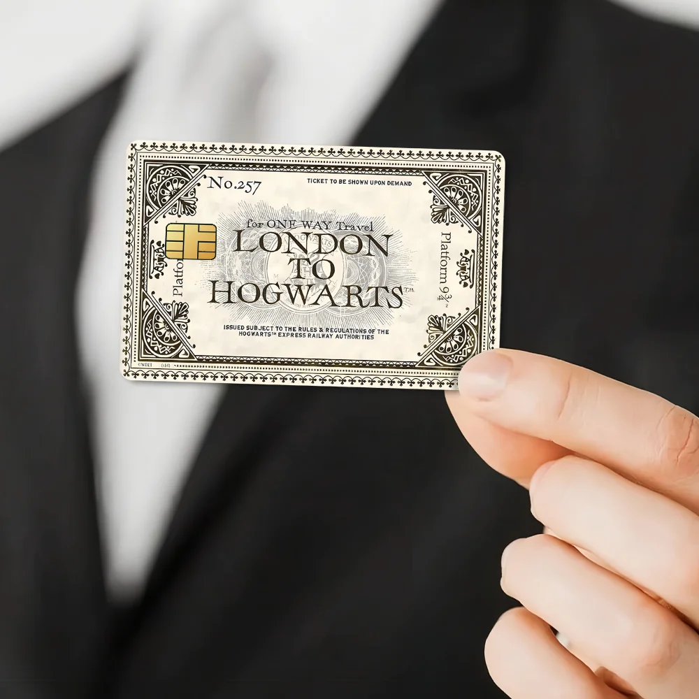 هاريس P-Potter جريفندور ملصق مقاوم للماء فيلم الجلد غطاء بطاقة الائتمان ملصقات 4 قطعة الخصم الجبهة الديكور حافلة البنك تمرير #5