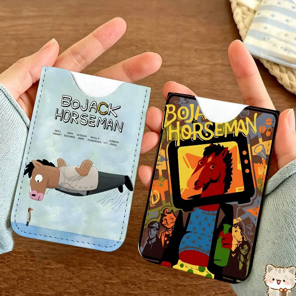B-BoJack-Horsemans Cynical-Drama Light and thin mini bag small and portable bus card protective leather case for men and women