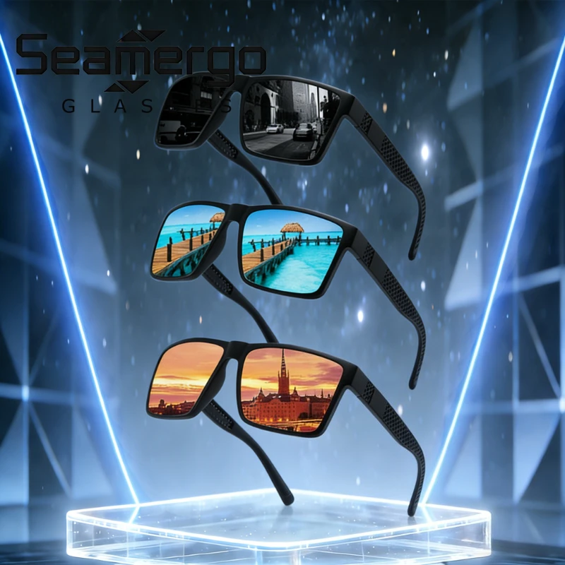 

SEAMERGO 1/3 шт. Модные спортивные поляризационные солнцезащитные очки для велоспорта, люксовые, для женщин и мужчин, для активного отдыха, защита от солнца
