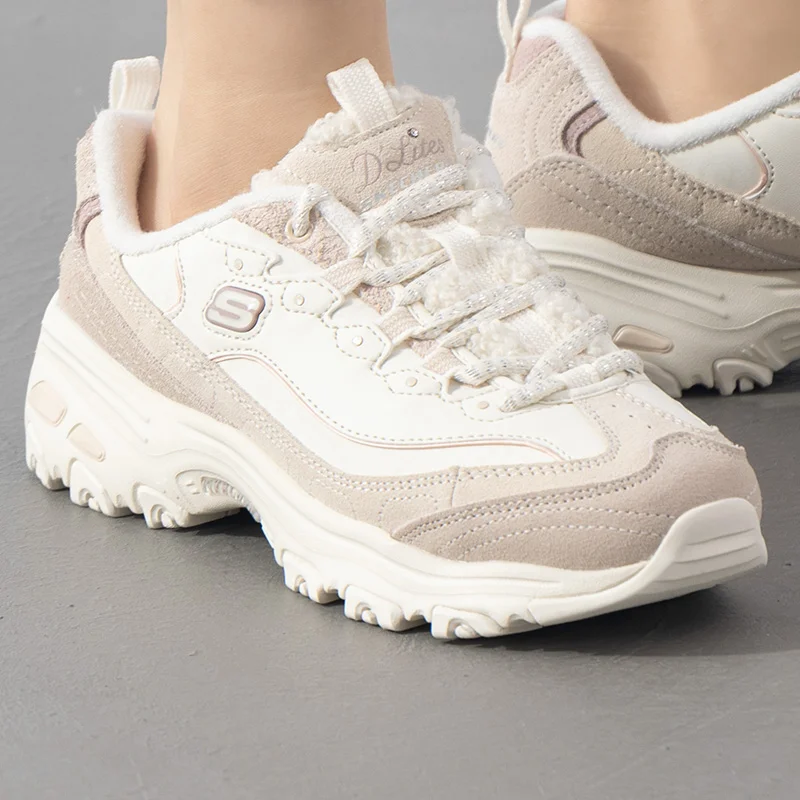 Skechers Women's Shoes Original Lightweight Fashionable Wear-Resistant Non-Slip New Style Fleece-Lined Sports Casual Shoes 150240-Nat-2