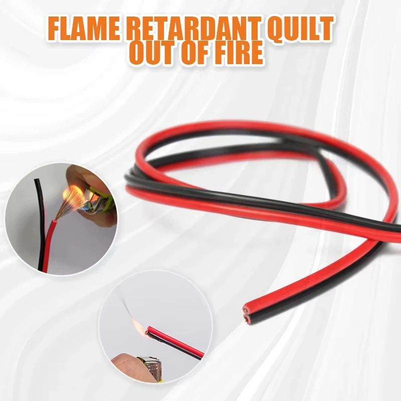 Red And Black 5/10m Speaker Cable 2*0.3mm/2*0.5mm Audio Core Wire Tinned Copper 2 Pin AWG For Home Stereo HiFi/Car Player System image 5
