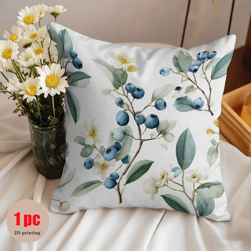 زينة زهور وعيد الميلاد الملونة، أغطية وسائد من البوليستر قابلة للتنفس لغرفة المعيشة وغرفة النوم وديكور الشرفة الخارجية #4