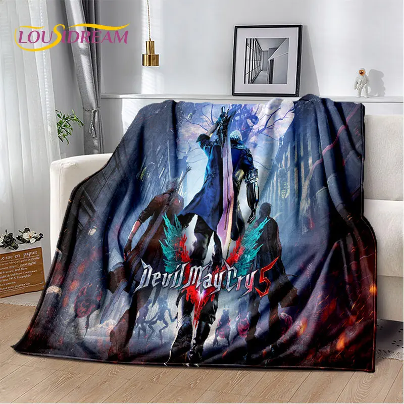 3D D-Devil May Cry DMC Game Gamer Soft Plush Blanket,Flannel Blanket Throw Blanket for Living Room Bedroom Bed Sofa Picnic Cover