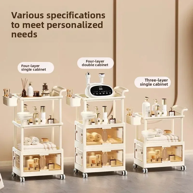 

Modern Storage rack Shelf Floor-to-ceiling multi-layer wheeled snack cart