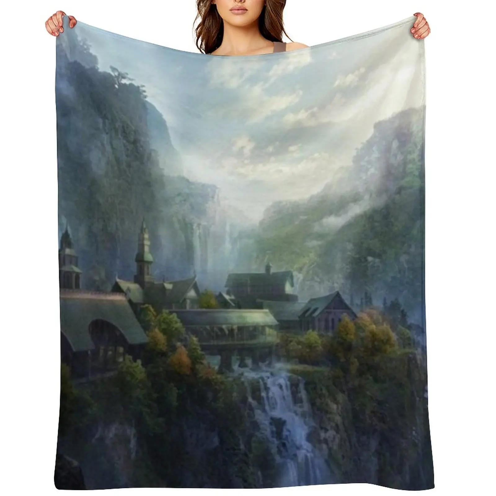 

Rivendell Throw Blanket heavy to sleep Flannel Summer Beddings Cute Plaid Blankets
